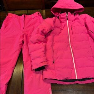 karbon girls bubble gum pink snowsuit